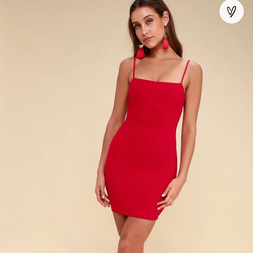 Lulus “Flaunt it red bodycon dress”